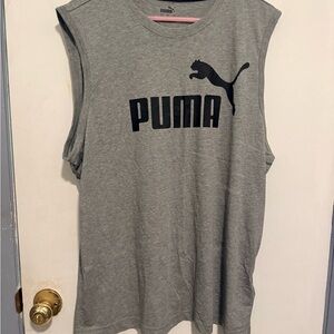 Puma Gray Logo Crewneck Tee